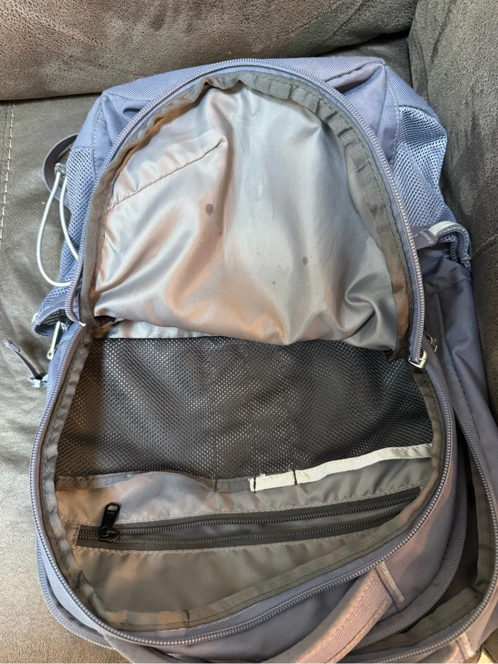 The North Face Jester Backpack Navy Blue Gray Accents Embroidered Logo